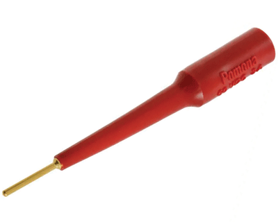 Mittauskosketin 4mm banaaniliittimelle 1,6mm uros punainen (3563-2)