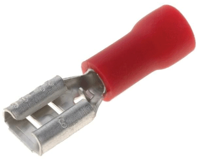 Laattaliitin 4,8x0,8mm naaras punainen 0,5-1,5mm²
