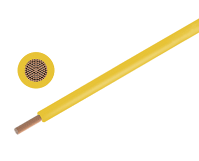 Kytkentäjohto 300/500V 1,0mm² keltainen (H05V-K1)