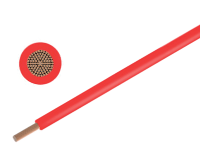 Kytkentäjohto 300/500V 0,75mm² punainen (H05V-K0.75)