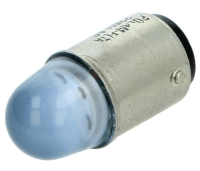 LED-lamppu Ba15d 230Vac sininen