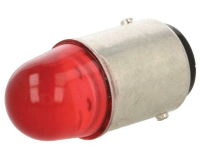 LED-lamppu Ba15d 12Vac/dc punainen