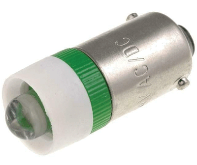 LED-lamppu Ba9s 24Vac/dc 2200mcd vihreä