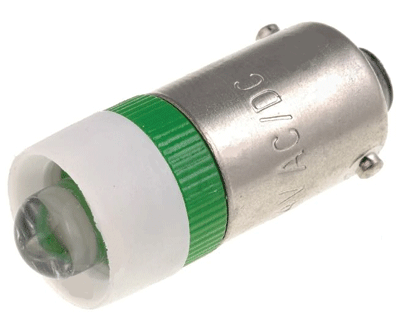 LED-lamppu Ba9s 12Vac/dc vihreä