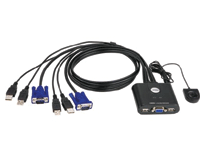 KVM-kytkin 2-porttinen USB/VGA