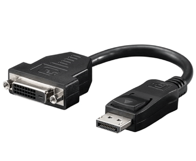 Adapteri Displayport-uros/DVI-D-naaras 0,2m musta
