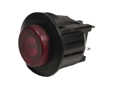 Painike LED-merkkivalolla sulkeutuva 1xOFF-(ON), 3A 125Vac punainen