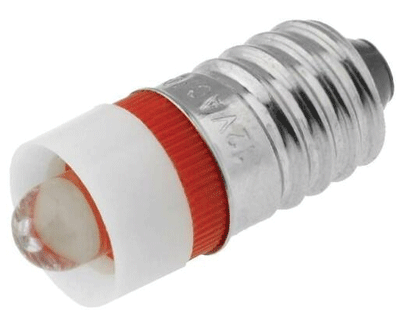 LED-lamppu E10 12Vac/dc punainen