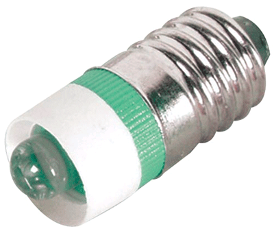 LED-lamppu E10 12Vac/dc vihreä