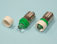 LED-lamppu E10 24Vac/dc 16-19mA vihreä (OD-G02E10R-24PD)