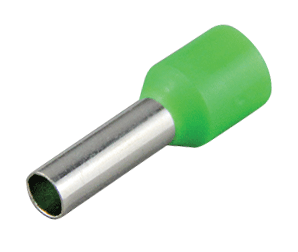 Eristetty pääteholkki 16mm²/18mm vihreä 100kpl/pkk