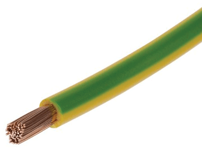 Kytkentäjohto halogeenivapaa (LSZH) 4mm² keltavihreä