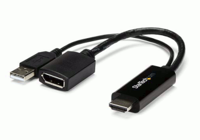 Adapteri HDMI-uros/Displayport-naaras 4K/Ultra-HD 0,25m musta (HD2DP)