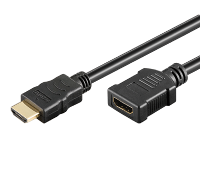 HDMI-jatkojohto Full-HD Ethernet/3D musta 0,5m