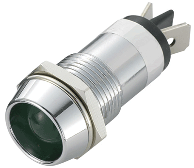 LED-merkkilamppu 12Vdc vihreä 14mm