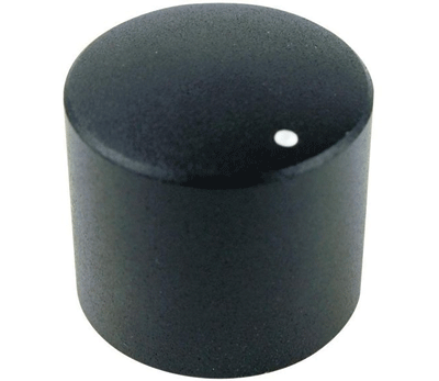 Laitenuppi muovi/alumiini 6mm/19,8x17,6mm musta (FC7231)