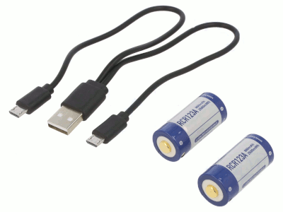 Li-Ion-akku USB-latauksella 2/3A 2kpl/pkk 3,0V 860mAh (P1634U1)