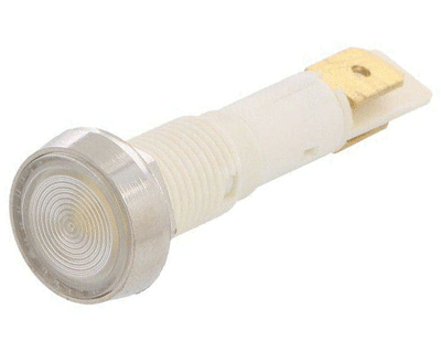 LED-merkkilamppu 12Vac/dc valkoinen 10mm (IND10P-12W-C)