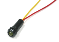 Vilkkuva LED-merkkilamppu 12Vdc musta/keltainen LED