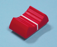 Liukupotentiometrin nuppi 24x15mm punainen (2x6mm)