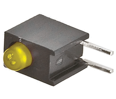 LED 3mm kulma/piirilevylle 2-2,4Vdc 6,5mcd keltainen (HLMP-3401-E00B2)