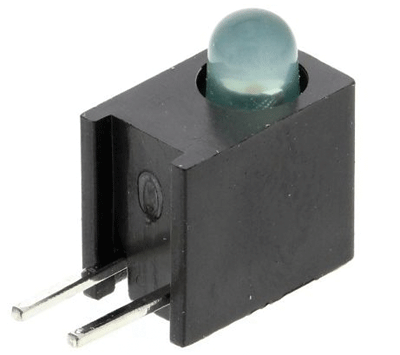 LED 3mm kulma/piirilevylle 1,5-2,7Vdc 2,6mcd vihreä (HLMP-1503-C00A2)