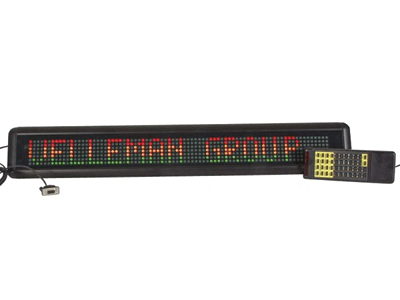LED-viestinäyttö 7x80 pistettä / 16 merkkiä monivärinen *