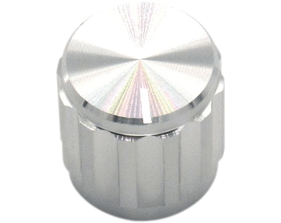 Laitenuppi alumiini 6,35mm/15x15mm hopea