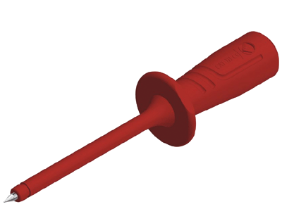 Mittauskosketin 4mm turvabanaaniliittimelle Cat III 1000V punainen (972317-101)