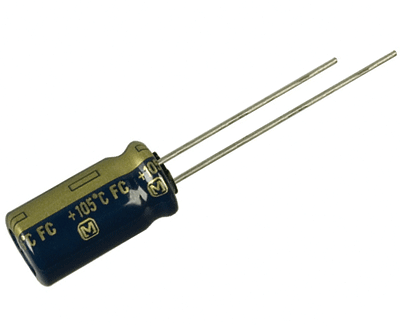 Elektrolyyttikondensaattori low-ESR pystymalli 220uF 35V R-3,5
