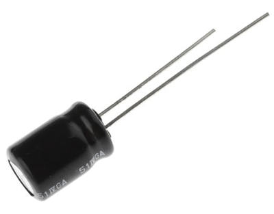 Elektrolyyttikondensaattori low-ESR pystymalli 820uF 6,3V R-3,5 (EEUFR0J821)