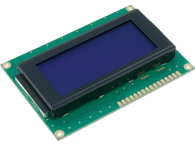 LCD-näyttö ASCII 4x16 merkkiä taustavalolla sininen
