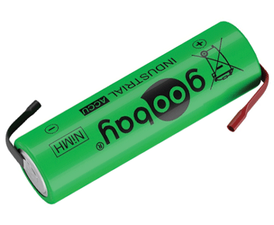 NiMh-akku (Ready-To-Use) juotoskorvakkeilla 1,2V 2100mAh AA/R6