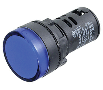LED-merkkilamppu 16mm 230Vac sininen