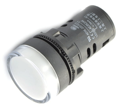 LED-merkkilamppu 16mm 230Vac valkoinen