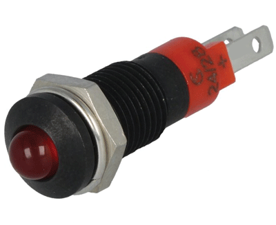 LED-merkkilamppu 8mm 12-14Vdc punainen