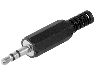 Stereoplugi 3,5mm muovi musta (205-00619)