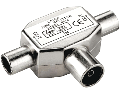 IEC-antennijakaja suojattu uros/naaras/uros (CA 1007)