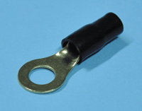 Kullattu rengasliitin 8mm musta AWG8 (10mm²)