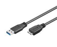 USB-A 3.0 / micro-USB-B 3.0 -liitäntäkaapeli 0,5m