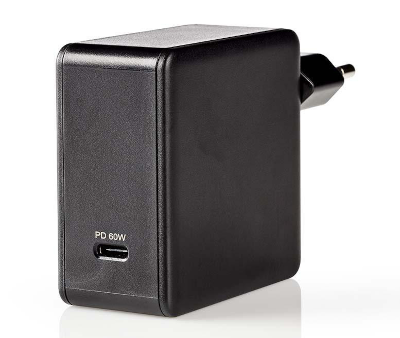 USB-C -teholähde PD 60W USB-C musta