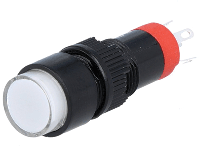 Painokytkin LED-merkkivalolla 1xON-ON LED/230Vac/dc valkoinen