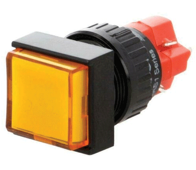 Painokytkin LED-merkkivalolla 1xON-ON LED/230Vac/dc oranssi