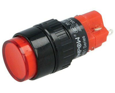 Painike LED-merkkivalolla 1xON-(ON) LED/24Vac/dc punainen (LAS1Y-11-24R)