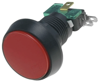 Painike 24Vdc LED-merkkivalolla 10A 250Vac punainen (VAQ-9-10-24-R)