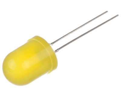 LED 10mm vilkkuva 3,5-14Vdc 20-40mcd keltainen (L-816BYD)