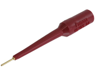 Mittauskosketin 4mm banaaniliittimelle 1,02mm uros punainen (3561-2)
