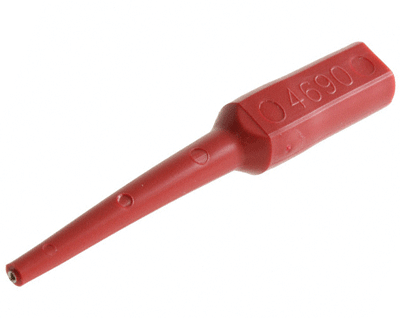 Mittauskosketin 4mm banaaniliittimelle 0,76mm naaras punainen (4690-2)