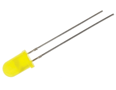 LED 5mm vilkkuva 3,5-14Vdc 5-20mcd keltainen (L-56BYD)