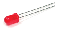 LED 5mm 100mcd punainen *
